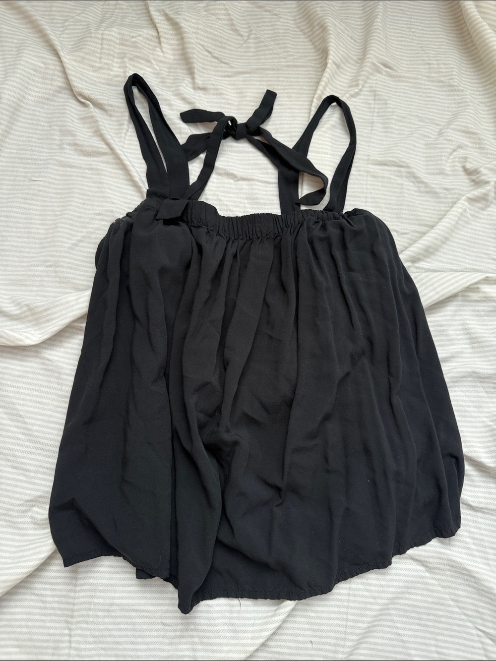 Black Women's Tie-Strap Tank Top